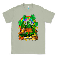 Matcha st. patricks gnomes truck with rainbow Classic Tee - BundleAndBundleShop