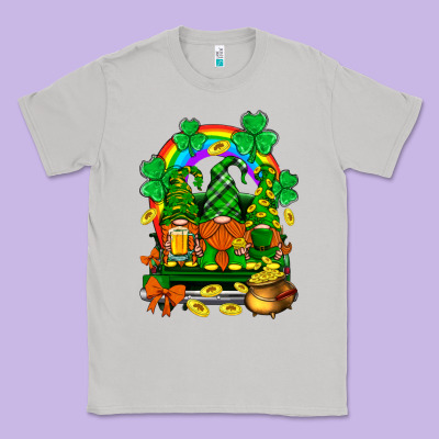 St. Patricks Gnomes Truck With Rainbow Classic Tee Designed By Bundleandbundleshop
