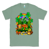Sage st. patricks gnomes truck with rainbow Classic Tee - BundleAndBundleShop