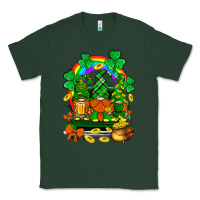 Sports Green st. patricks gnomes truck with rainbow Classic Tee - BundleAndBundleShop