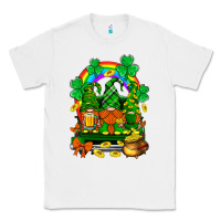 White st. patricks gnomes truck with rainbow Classic Tee - BundleAndBundleShop