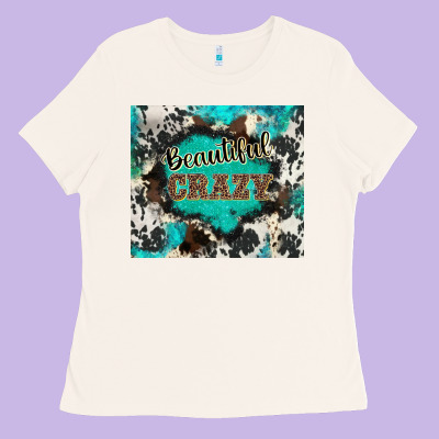 Western Beautiful Crazy Ladies Tee Designed By Barkaloodesign