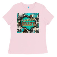 Bubblegum Pink western beautiful crazy Ladies Tee - BarkalooDesign