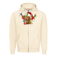 Sandshell christmas heifer cow Zipper Hoodie - CowGirlArtShop