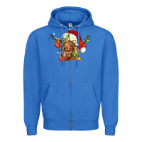 True Royal christmas heifer cow Zipper Hoodie - CowGirlArtShop