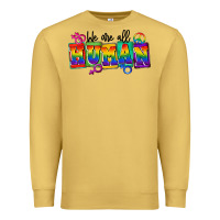 Antique Gold we are all human Premium Sweatshirt - FaDigitalArtStudio