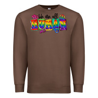 Chestnut we are all human Premium Sweatshirt - FaDigitalArtStudio