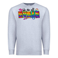 Heather Grey we are all human Premium Sweatshirt - FaDigitalArtStudio