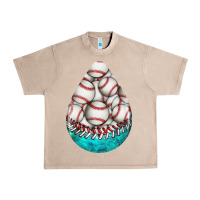 French Oak baseball and western roses teardrop  8 Urban Heavy Tee - BundleAndBundleShop