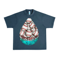 Midnight Navy baseball and western roses teardrop  8 Urban Heavy Tee - BundleAndBundleShop