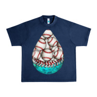 Navy baseball and western roses teardrop  8 Urban Heavy Tee - BundleAndBundleShop