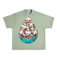 Oil Green baseball and western roses teardrop  8 Urban Heavy Tee - BundleAndBundleShop