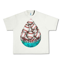 Pistachio baseball and western roses teardrop  8 Urban Heavy Tee - BundleAndBundleShop