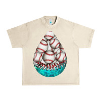 Sandshell baseball and western roses teardrop  8 Urban Heavy Tee - BundleAndBundleShop
