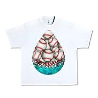 White baseball and western roses teardrop  8 Urban Heavy Tee - BundleAndBundleShop