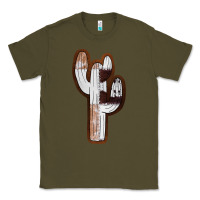 Army Green Leather Cowhide Cactus Classic Tee - RanaPortraitStore