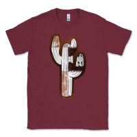 Burgundy Leather Cowhide Cactus Classic Tee - RanaPortraitStore