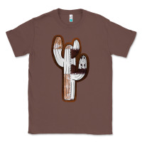 Chestnut Leather Cowhide Cactus Classic Tee - RanaPortraitStore