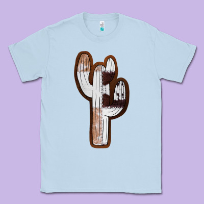 Leather Cowhide Cactus Classic Tee Designed By Ranaportraitstore