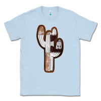 Dusty Blue Leather Cowhide Cactus Classic Tee - RanaPortraitStore