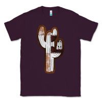 Plum Leather Cowhide Cactus Classic Tee - RanaPortraitStore