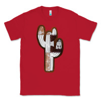 Red Leather Cowhide Cactus Classic Tee - RanaPortraitStore