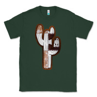 Sports Green Leather Cowhide Cactus Classic Tee - RanaPortraitStore