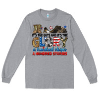 Heather Grey it's the guts and it's the glory a hundred stories Long Sleeve Tee - RanaPortraitStore