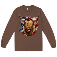 Chestnut American Highland Cow Long Sleeve Tee - Bettercallsaul