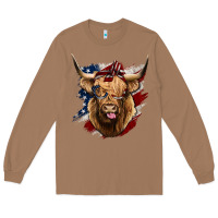 Toasted Coconut American Highland Cow Long Sleeve Tee - Bettercallsaul
