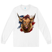 White American Highland Cow Long Sleeve Tee - Bettercallsaul