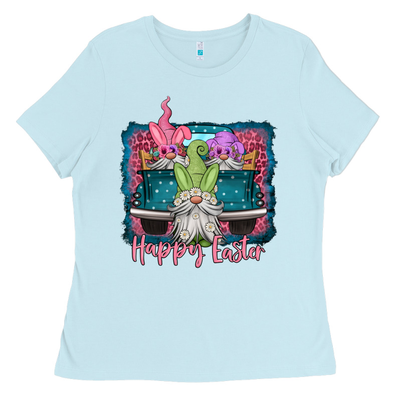 Happy Easter Gnomes Farm Truck Ladies Tee by Jasminsmagicworld | Teevron