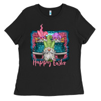 Black happy easter gnomes farm truck Ladies Tee - Jasminsmagicworld
