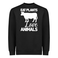 Eat Plants Love Animals Heavyweight Sweatshirt | Teevron