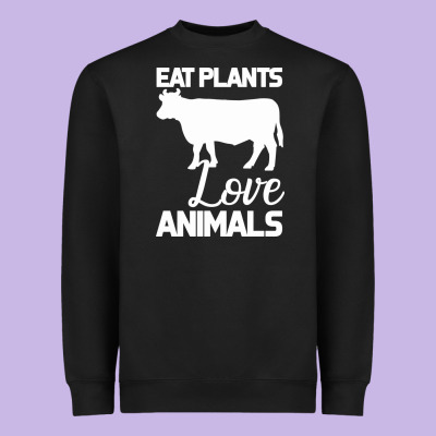 Eat Plants Love Animals Heavyweight Sweatshirt Designed By Bettercallsaul