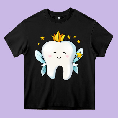 Tooth Fairy Heavy Core Tee Designed By Jasminsmagicworld