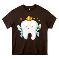 Chocolate Brown tooth fairy Heavy Core Tee - Jasminsmagicworld