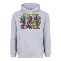 Heather Grey Happy crawdi Gras Mardi Gras crawfish Heavyweight Hoodie - FaDigitalArtStudio