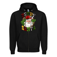 Black howdy santa western cactus christmas Zipper Hoodie - CowGirlArtShop