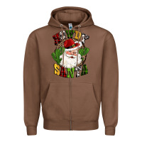 Chestnut howdy santa western cactus christmas Zipper Hoodie - CowGirlArtShop