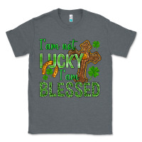 Charcoal Heather I Am Not Lucky I Am Blessed St. Patricks Classic Tee - BundleAndBundleShop