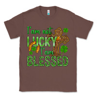 Chestnut I Am Not Lucky I Am Blessed St. Patricks Classic Tee - BundleAndBundleShop