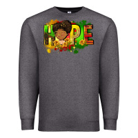 Charcoal Heather Hope Juneteenth Premium Sweatshirt - FaDigitalArtStudio