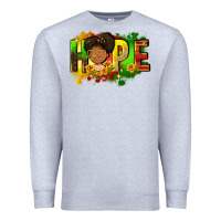 Heather Grey Hope Juneteenth Premium Sweatshirt - FaDigitalArtStudio