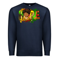 Navy Hope Juneteenth Premium Sweatshirt - FaDigitalArtStudio
