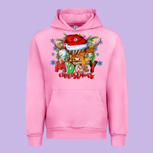 Mooey Christmas Urban Hoodie Designed By Cowhidedigitalart