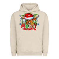 Pigment French Oak Mooey Christmas Urban Hoodie - CowhideDigitalArt