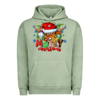 Pigment Oil Green Mooey Christmas Urban Hoodie - CowhideDigitalArt
