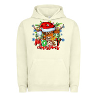 Pigment Pistachio Mooey Christmas Urban Hoodie - CowhideDigitalArt
