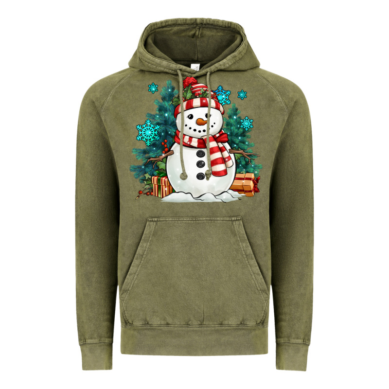 Christmas Snowman Vintage Hoodie by MaliasSmallBusiness | Teevron